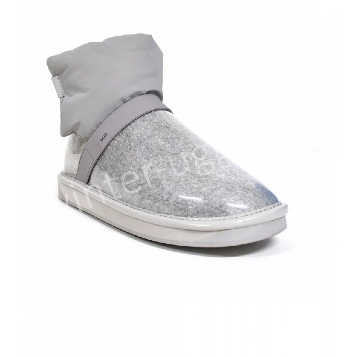 Clear Quilty Boots Mini - Grey