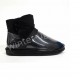 Clear Quilty Boots Mini - Black