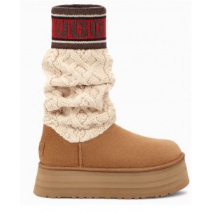 UGG Classic Platform Sweater Letter - Chestnut