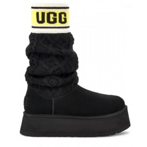 UGG Classic Platform Sweater Letter - Black