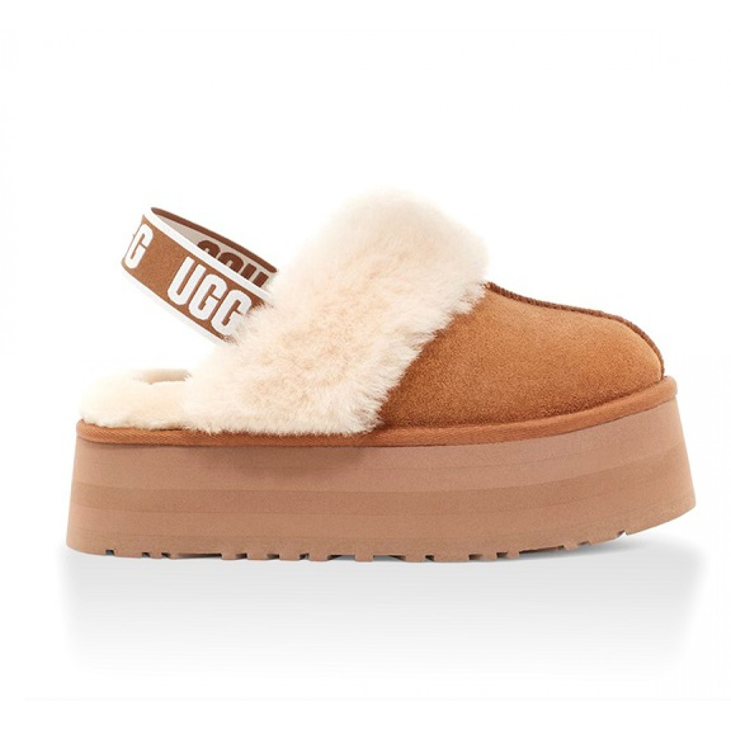 UGG Funkette Suede Platform - Chestnut