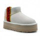 UGG Ультра Мини  Braid Platform - White