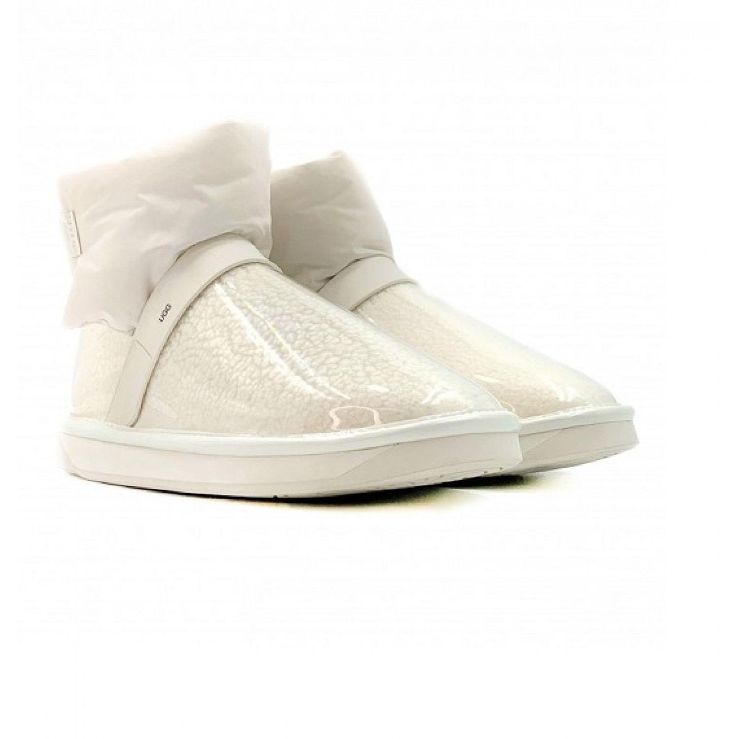 Clear Quilty Boots Mini - White
